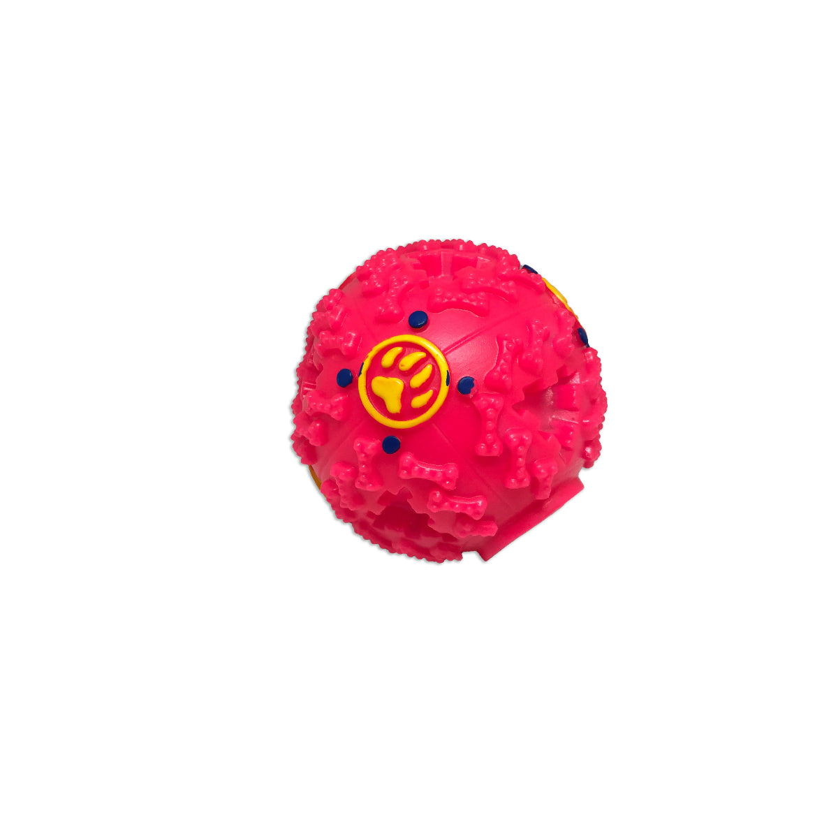 Brinquedo interativo bola porta petisco 7cm rosa para cachorro