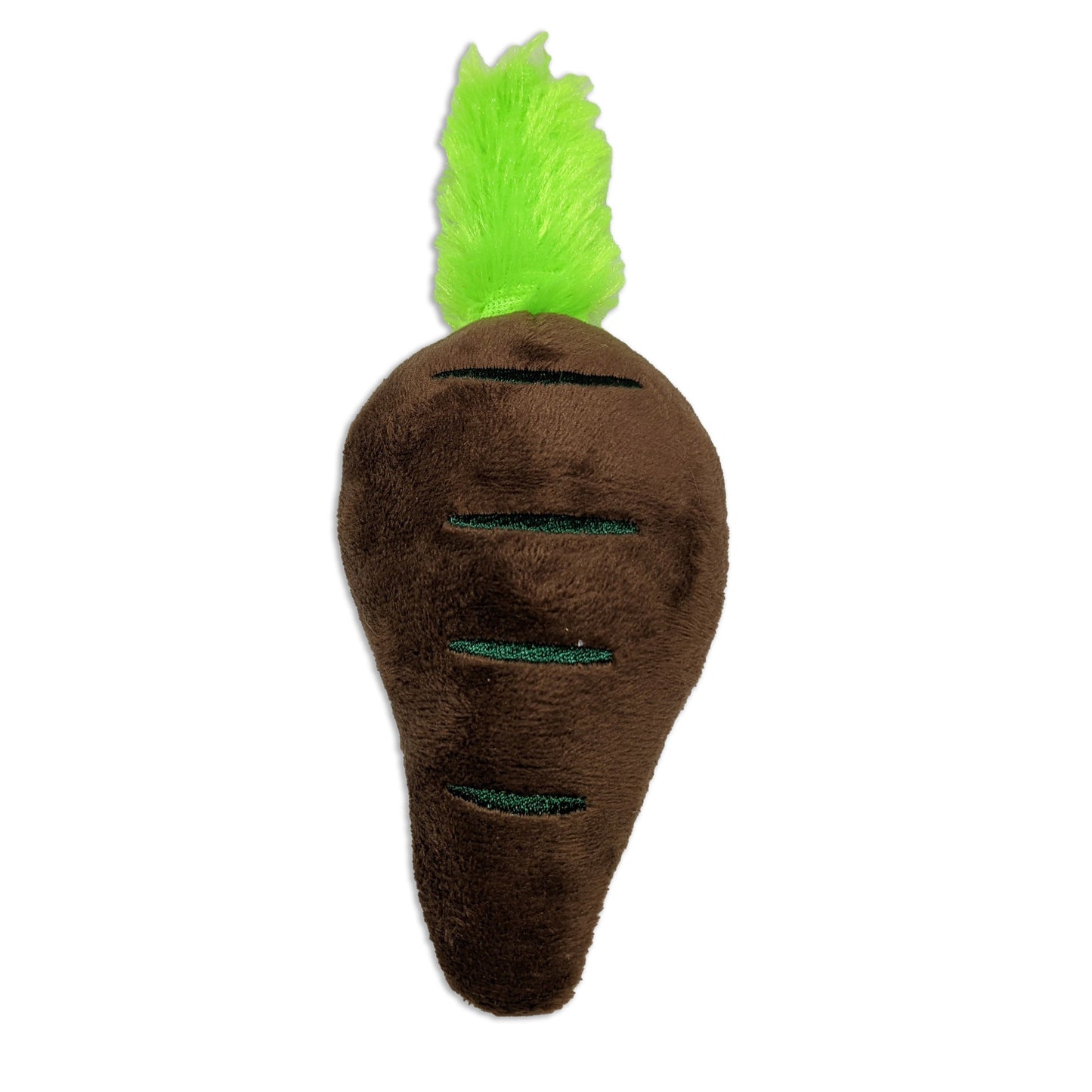 Cenoura Pelúcia 18cm C/ Som marrom escuro