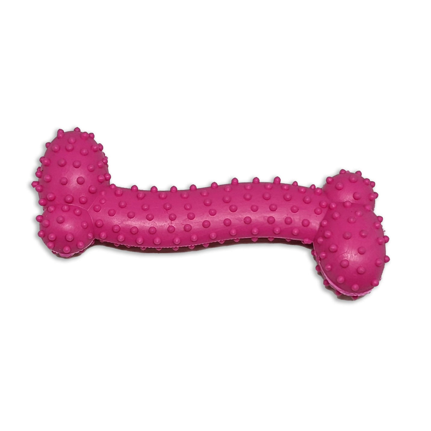Mordedor em formato de osso para cachorro, brinquedo de borracha texturizada para morder e brincar