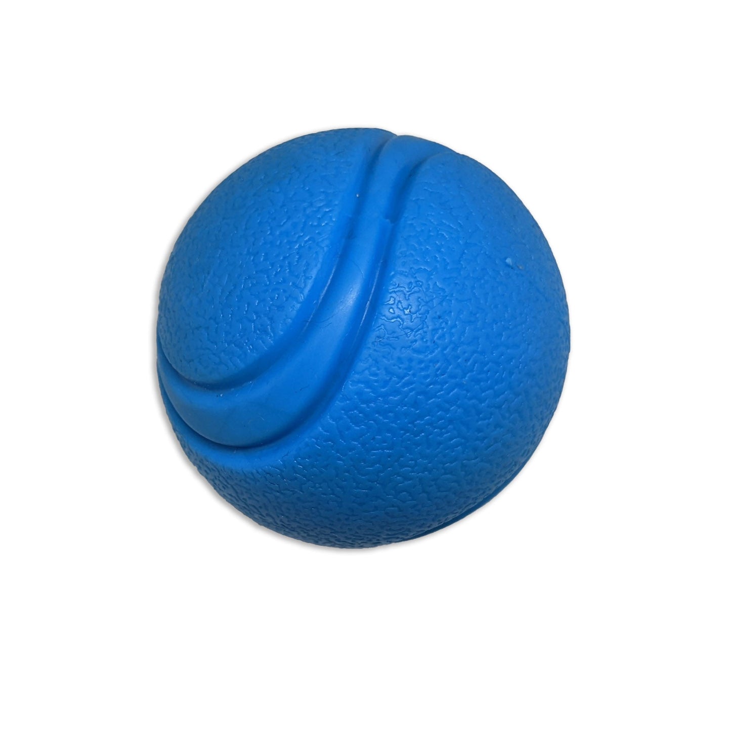 Bolinha azul 5cm para cachorro em borracha resistente para brincar e morder