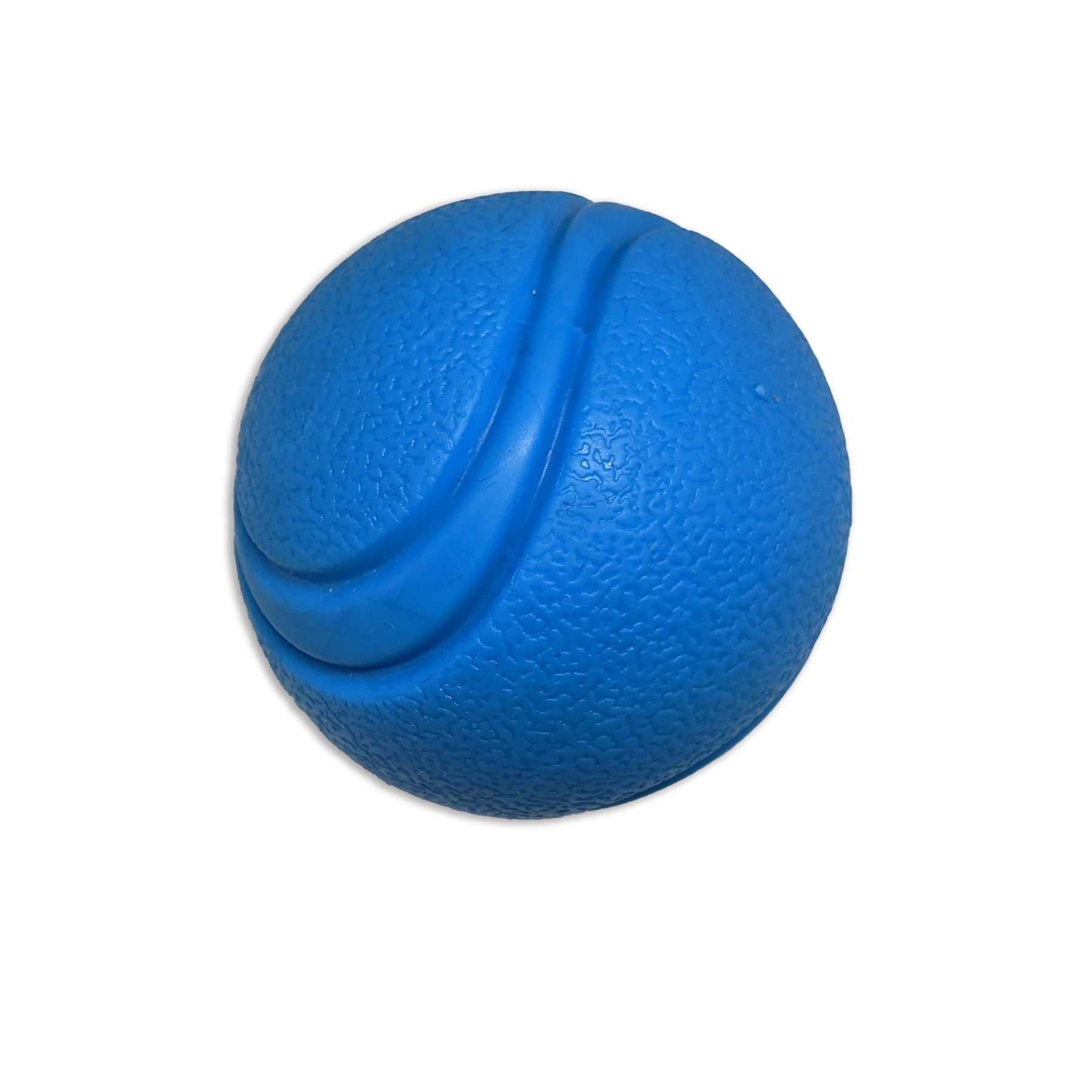 Bolinha azul 5cm para cachorro em borracha resistente para brincar e morder