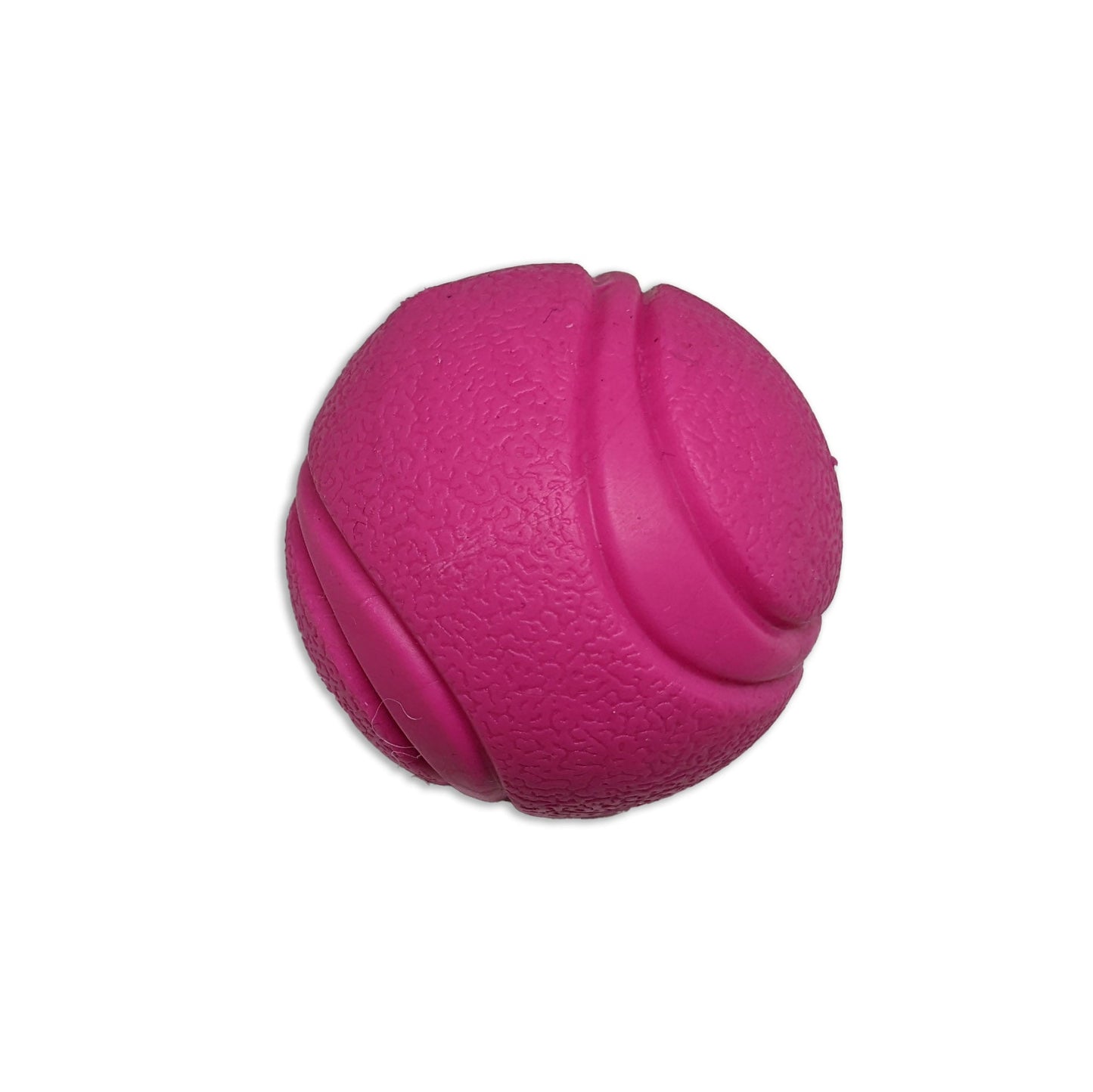 Bolinha rosa 5cm para cachorro em borracha resistente para brincar e morder
