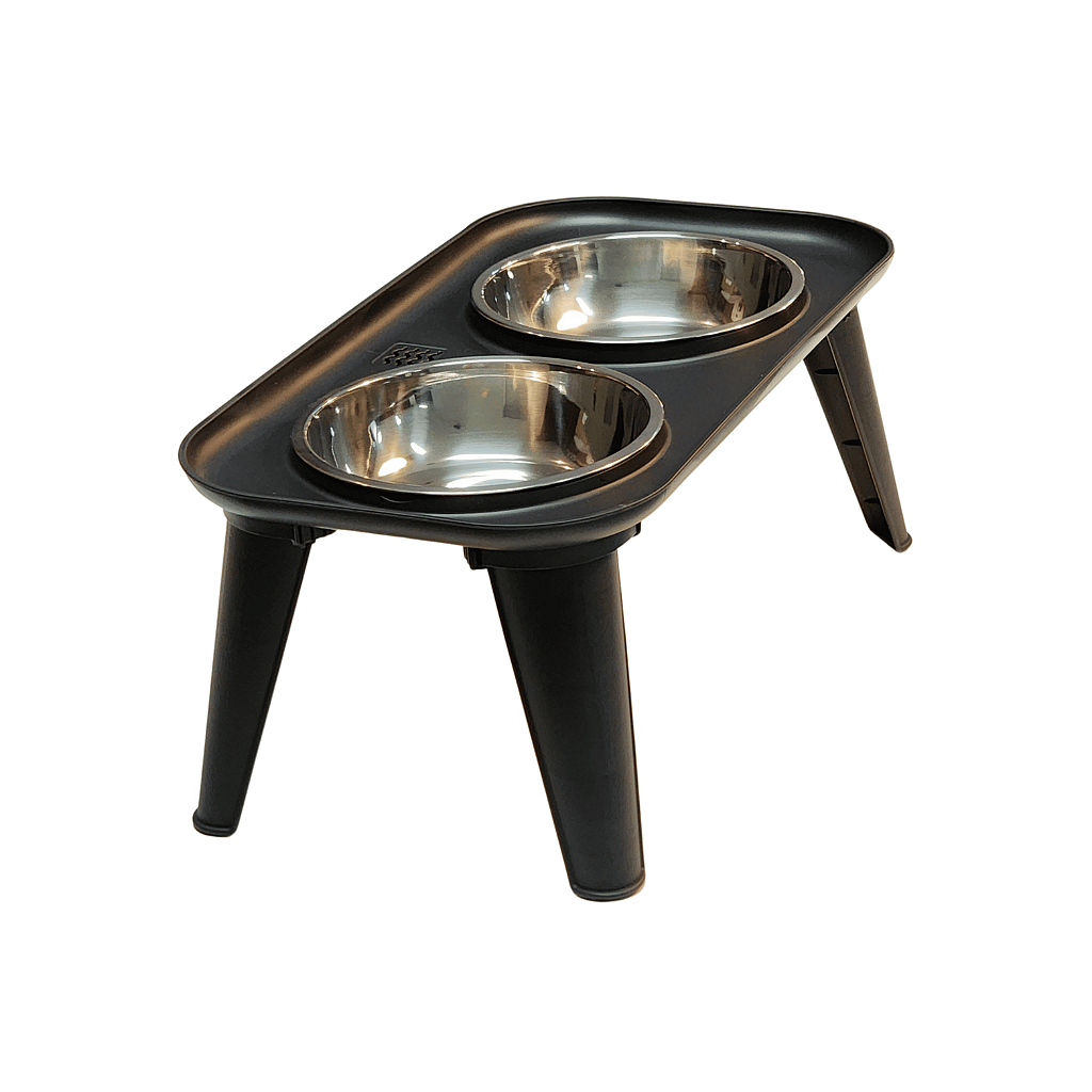 Comedouro Elevado Duplo 650ml Premium Inox Pet Cão Grande