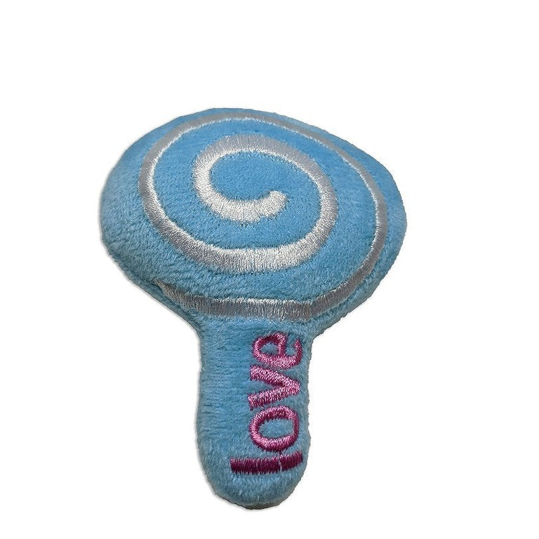 Mini Pelúcia Pirulito azul 10cm C/ Som