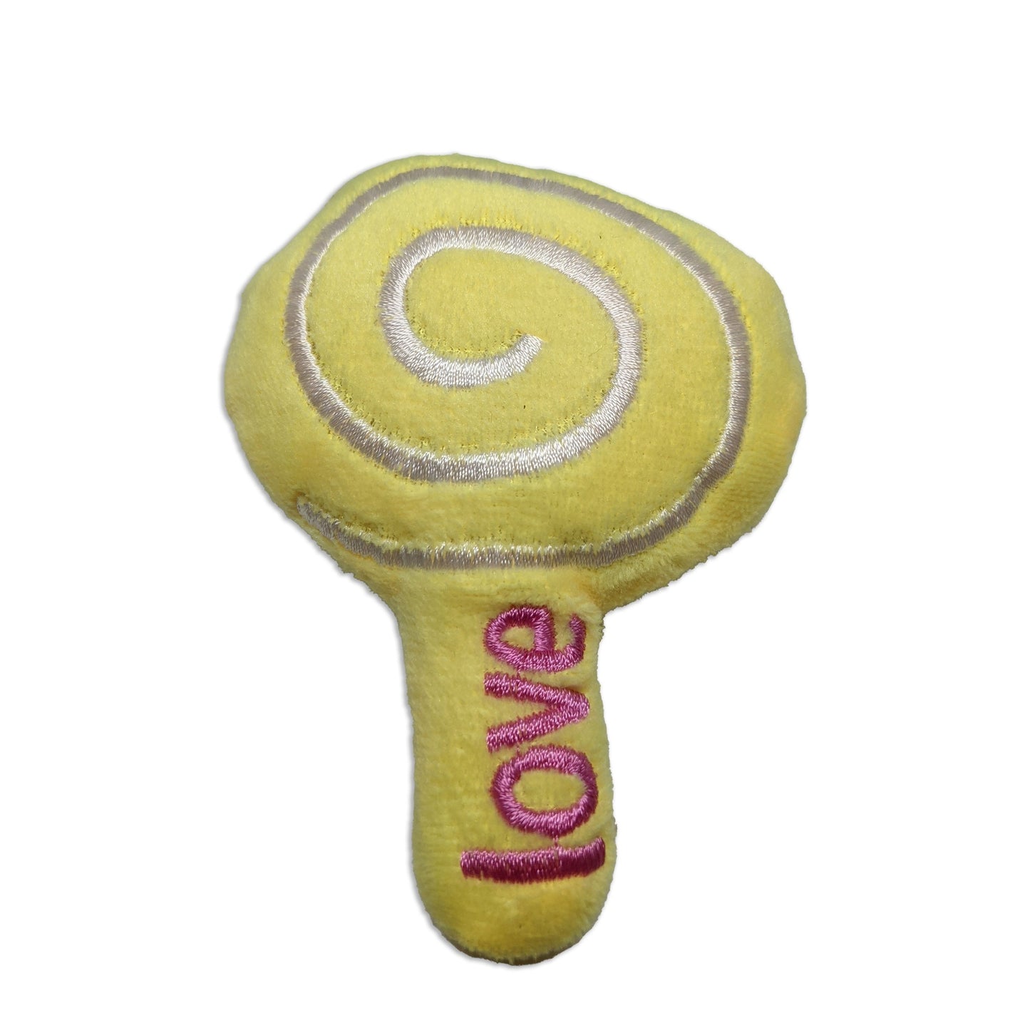 Mini Pelúcia Pirulito amarelo 10cm C/ Som