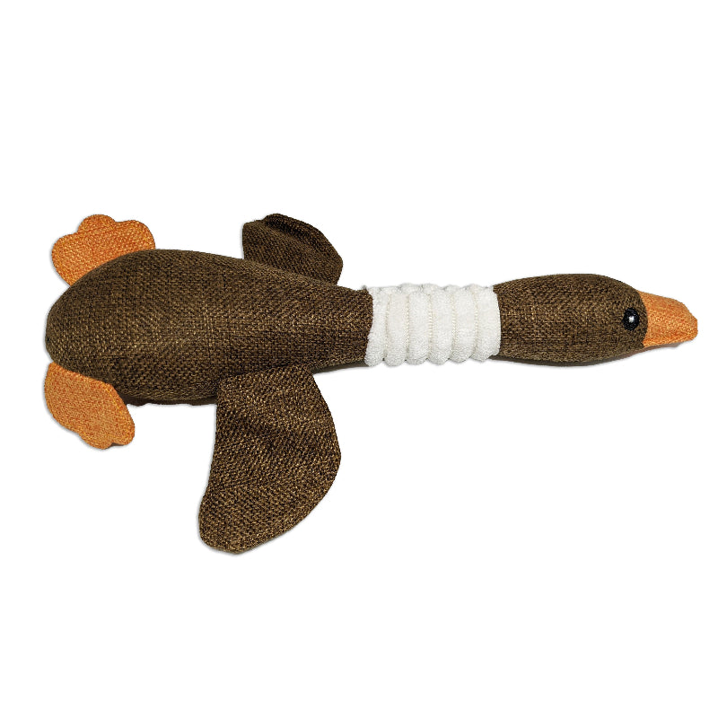 Brinquedo mordedor para cachorro pássaro de linho marrom
