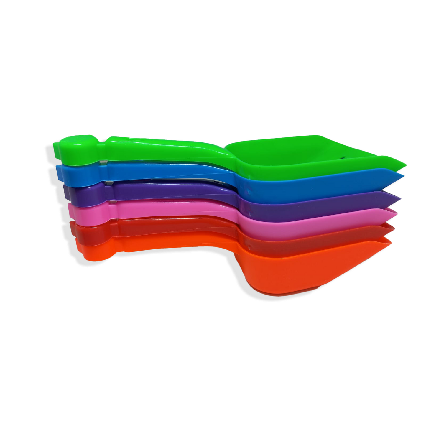 Pá higiênica para areia de gato 24 cm, leve e colorida, ideal para limpar a caixa de areia, remover resíduos e manter a higiene do pet.