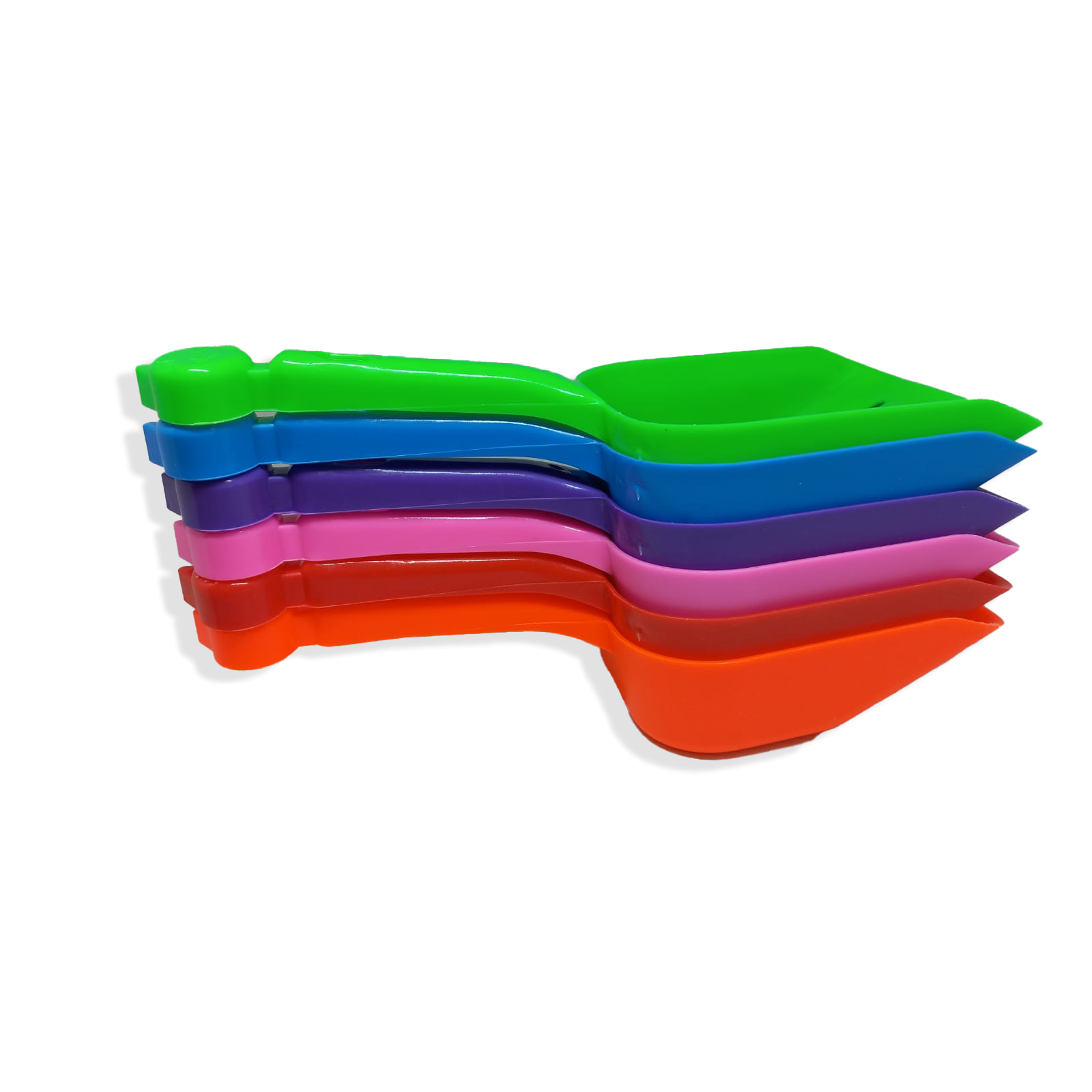 Pá higiênica para areia de gato 24 cm, leve e colorida, ideal para limpar a caixa de areia, remover resíduos e manter a higiene do pet.