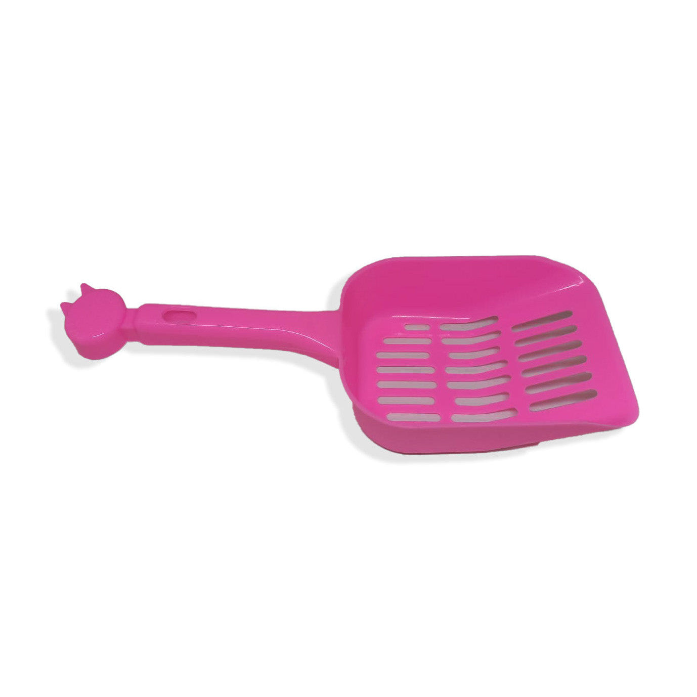 Pá higiênica para areia de gato 24 cm, leve e colorida, ideal para limpar a caixa de areia, remover resíduos e manter a higiene do pet.