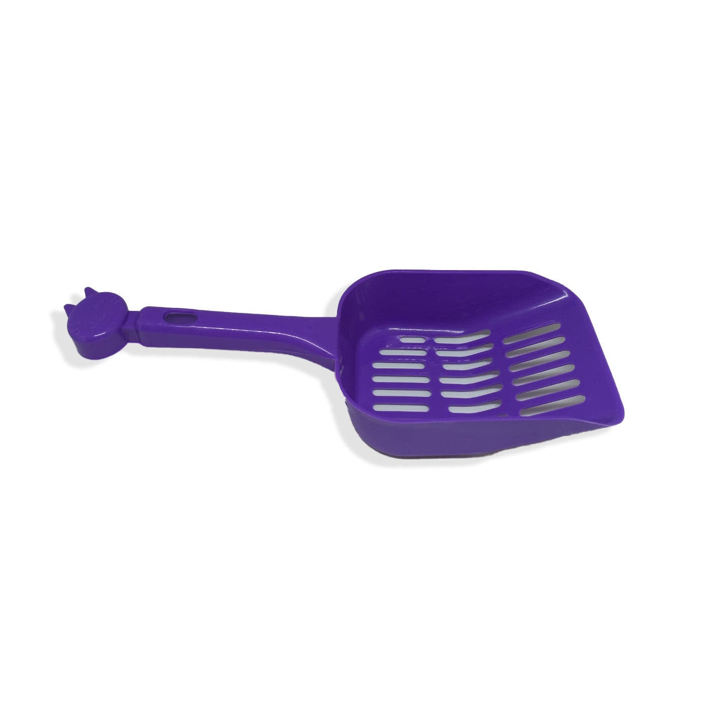 Pá higiênica para areia de gato 24 cm, leve e colorida, ideal para limpar a caixa de areia, remover resíduos e manter a higiene do pet.