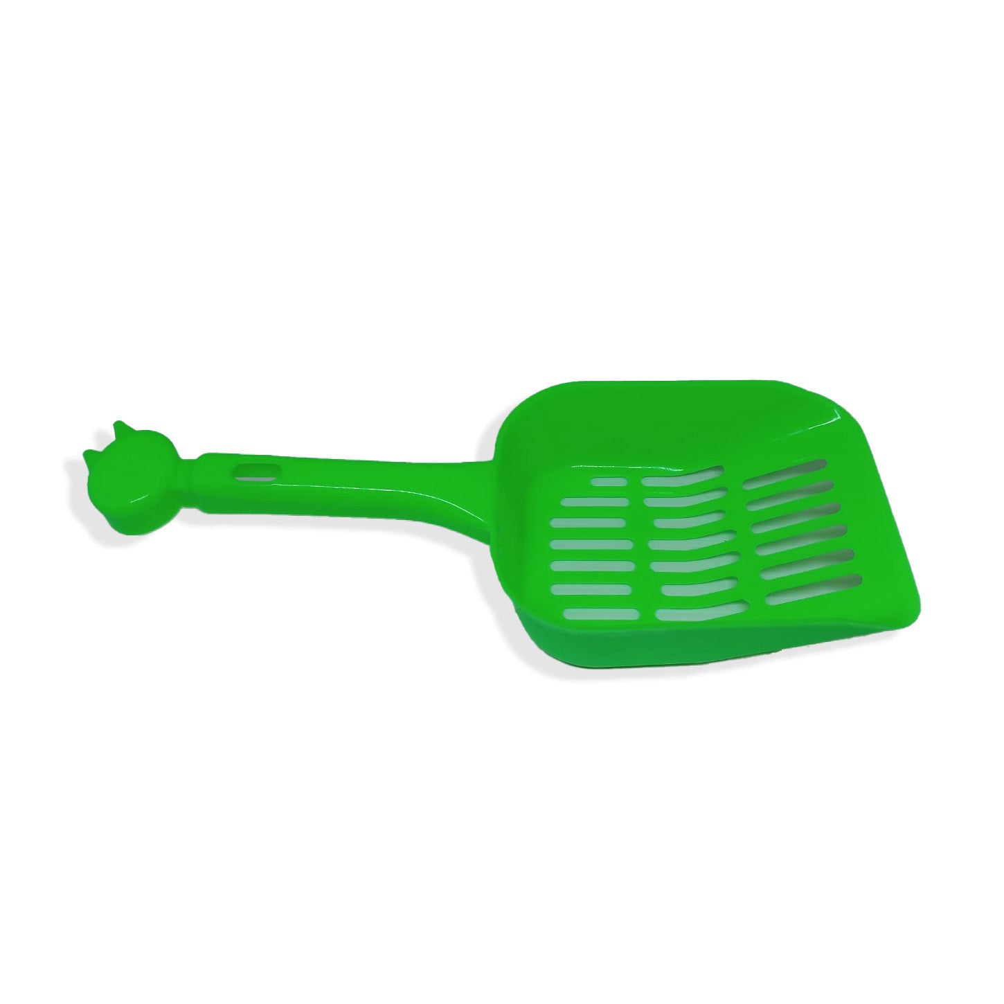 Pá higiênica para areia de gato 24 cm, leve e colorida, ideal para limpar a caixa de areia, remover resíduos e manter a higiene do pet.
