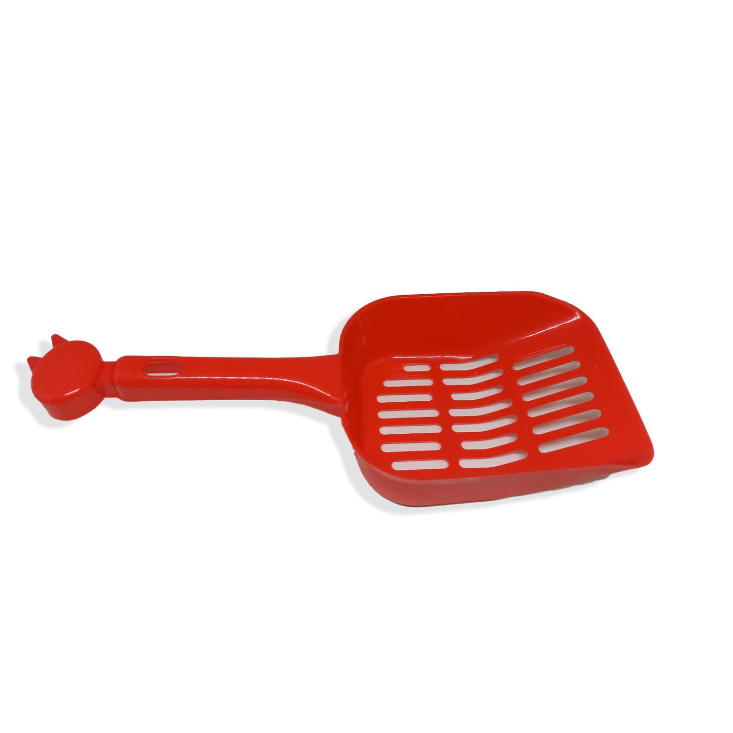 Pá higiênica para areia de gato 24 cm, leve e colorida, ideal para limpar a caixa de areia, remover resíduos e manter a higiene do pet.