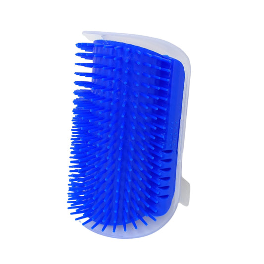 Massageador tira pelos para parede com catnip para gatos, com cerdas macias para escovar, remover pelos soltos e estimular o bem-estar do pet.