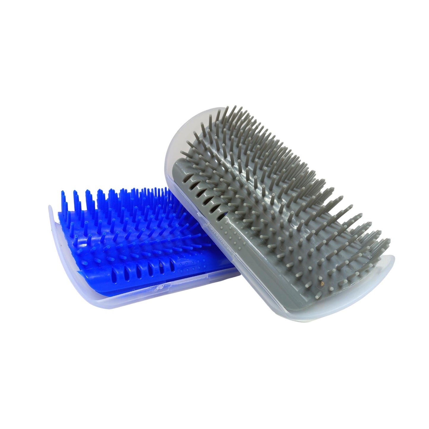 Massageador tira pelos para parede com catnip para gatos, com cerdas macias para escovar, remover pelos soltos e estimular o bem-estar do pet.