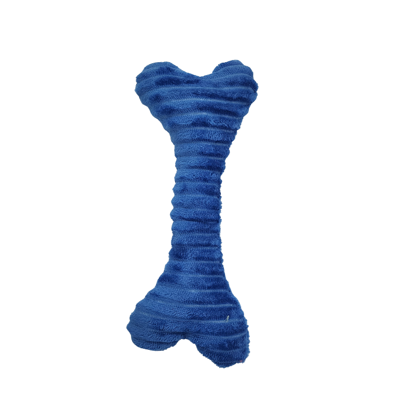 Brinquedo de pelúcia para cachorro formato osso azul