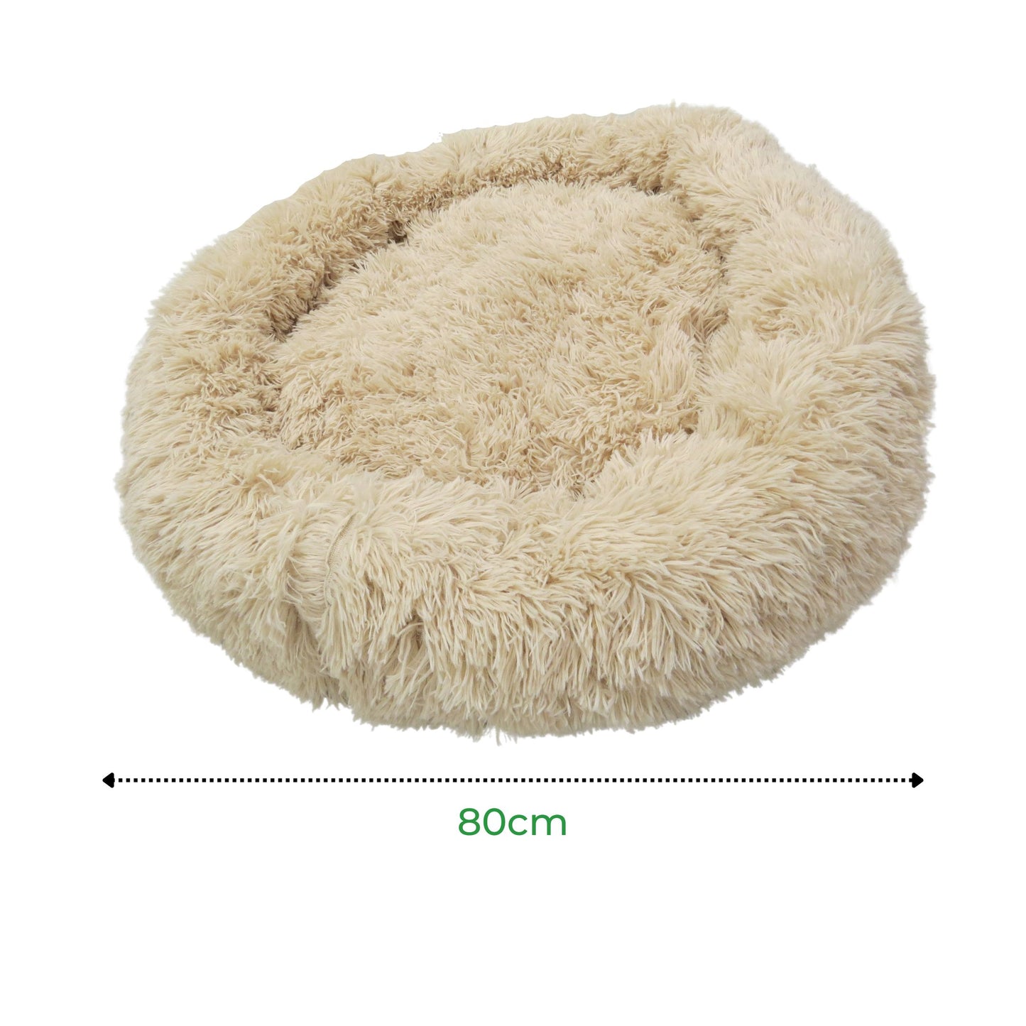 Cama nuvem para cachorro médio grande 80cm na cor amarelo creme