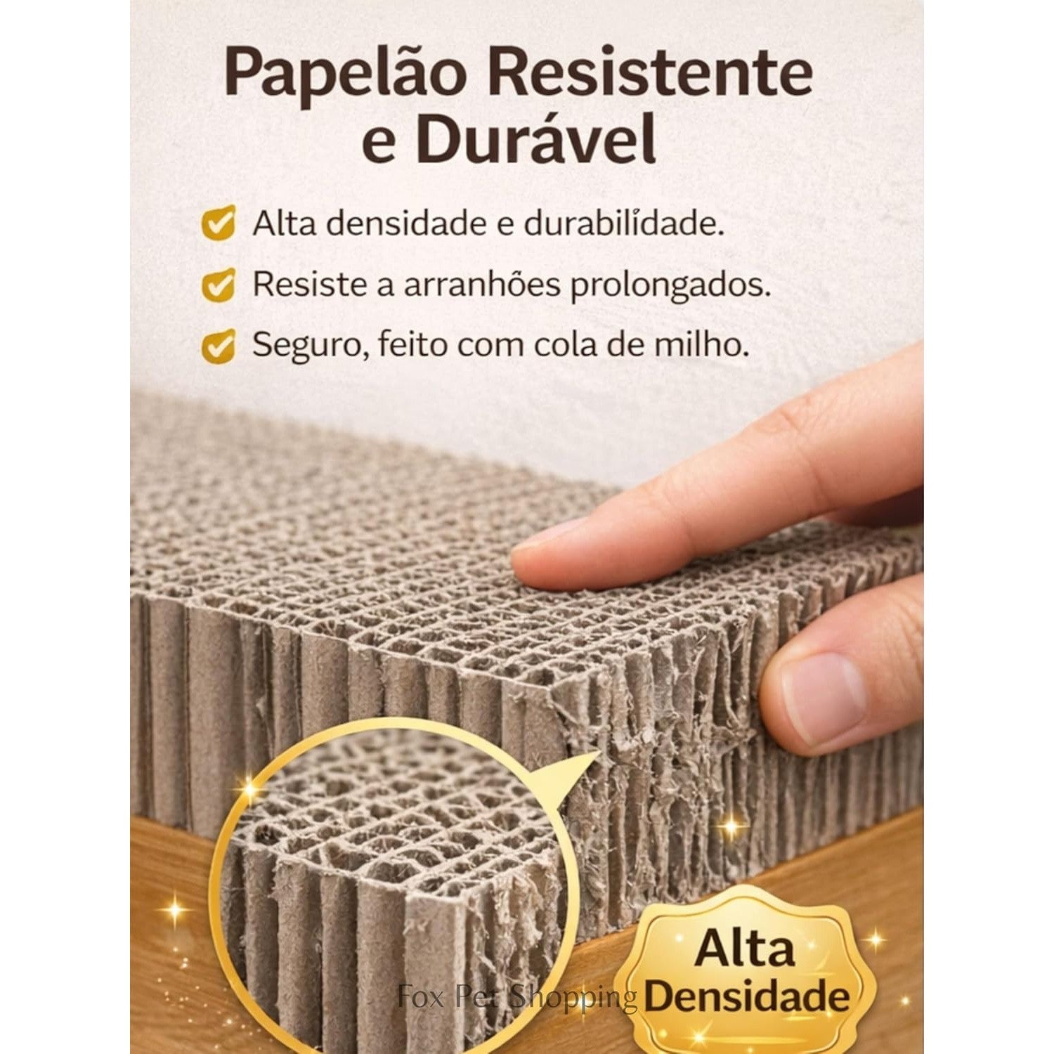 Papelão ondulado de alta densidade para arranhador de gato, resistente a arranhões prolongados, durável e seguro para o uso diário do pet.
