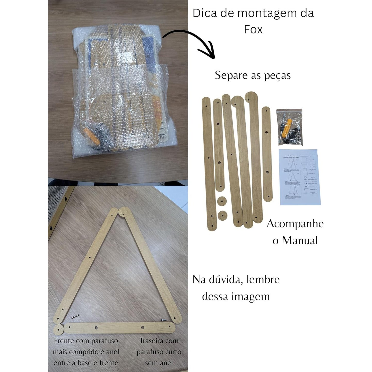 Quadro arranhador decorativo para gatos com estrutura de madeira, superfície de sisal e brinquedo suspenso, kit instalação + manual