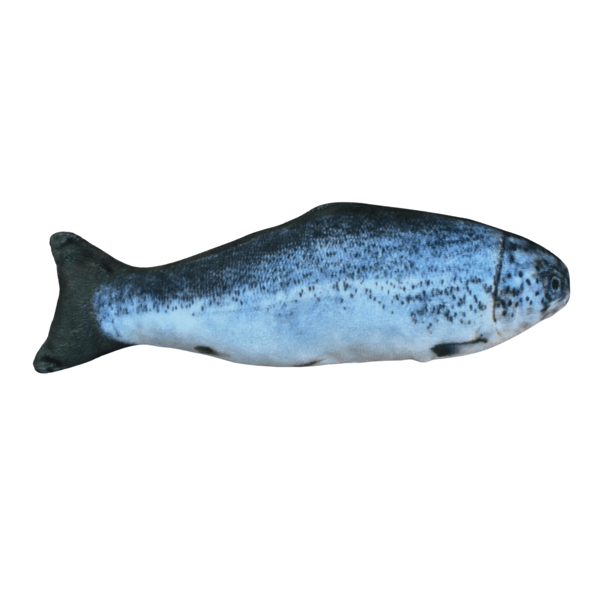 Brinquedo de pelúcia para gatos em formato de peixe realista, com estampa de escamas, contendo catnip (erva-do-gato).