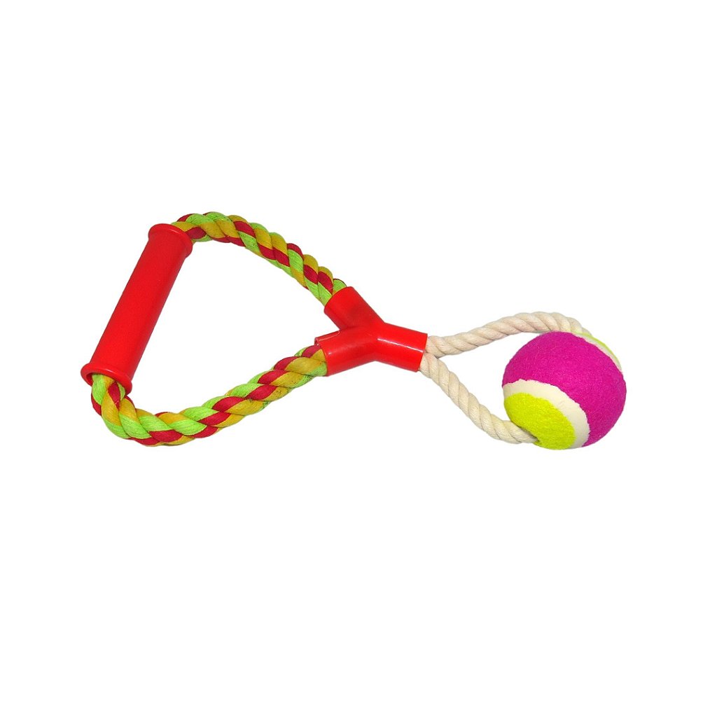 Brinquedo de corda para cachorro resistente em ambiente externo
