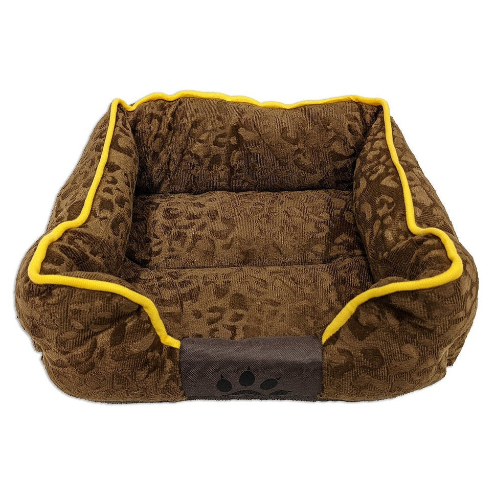 Cama pet 40cm compacta para apartamento cor marrom.