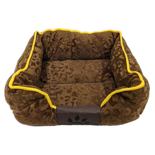 Cama pet 40cm compacta para apartamento cor marrom.