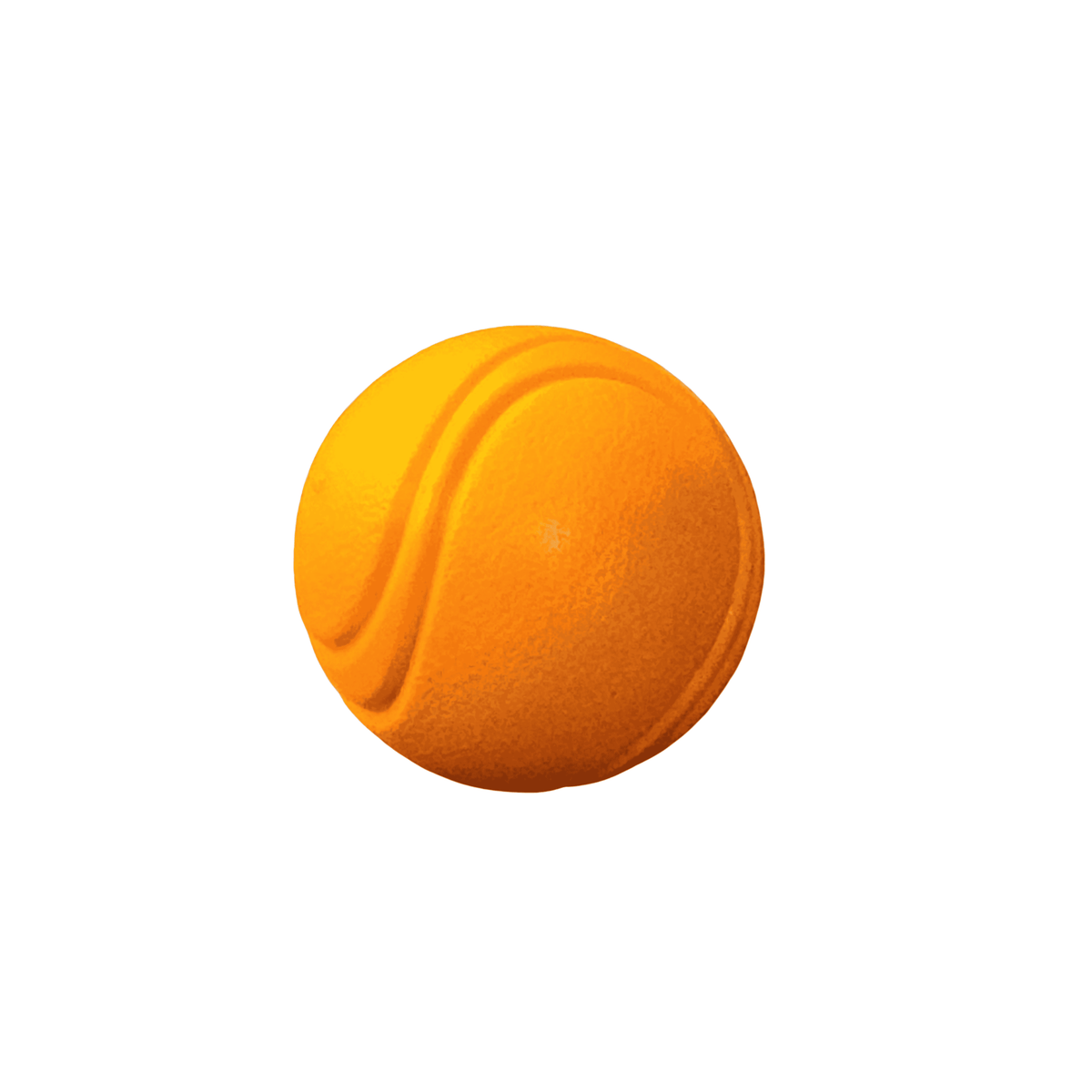 Bolinha maciça laranja para cachorro 6 cm, brinquedo de borracha resistente para morder e brincar
