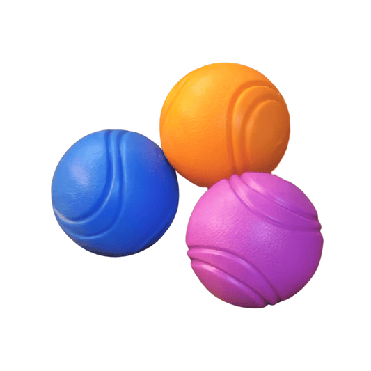 Bolinha maciça para cachorro 6 cm, brinquedo de borracha resistente para morder e brincar