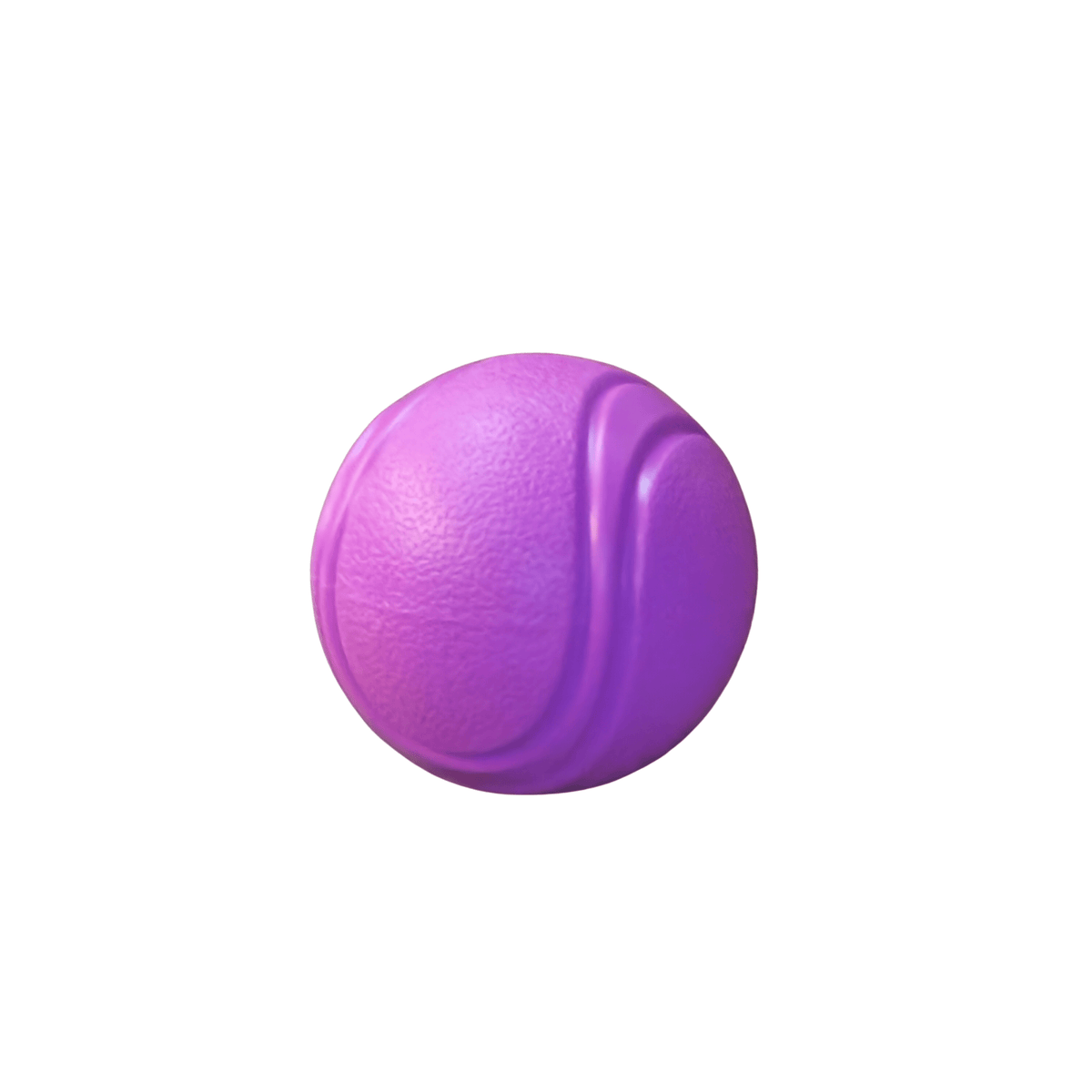 Bolinha maciça roxa para cachorro 6 cm, brinquedo de borracha resistente para morder e brincar