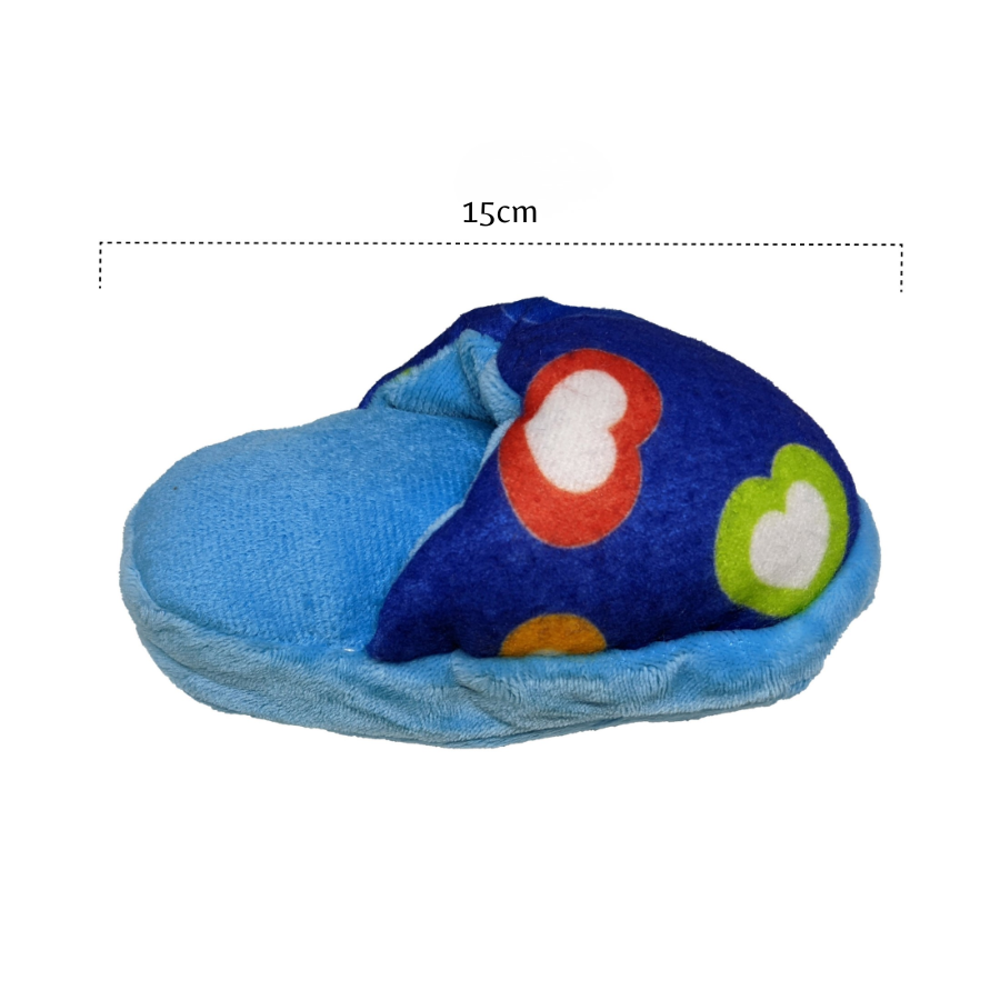 Pantufa Fofa pelúcia para pets medida 15cm azul