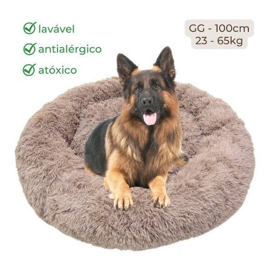 Cama nuvem para cachorro grande e gigante 100cm na cor marrom